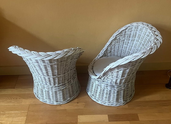 Set per bambini in rattan vintage anni '60 – Sedie e poltrone, Tessile (photo 6 of 6)