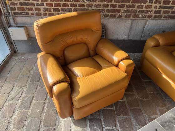 Image 1 of Paltrona Italia design in pelle anni '70