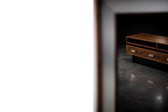 Image 1 of Vintage Mid-Century Scandinavian Modern Ambassador Console with Mirror from Fröseke Nybrofabriken Ab, 1970s, Set of 2