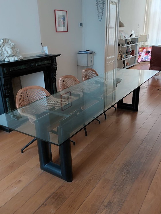 Modern Dining Table – Metal, Glass (photo 3 of 6)