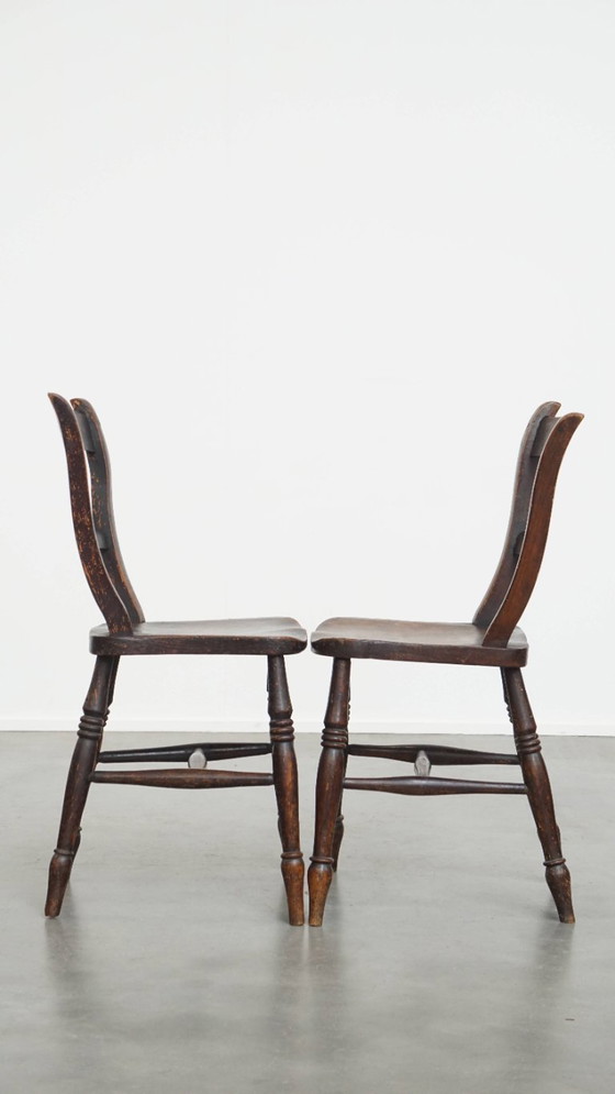 Image 1 of 4 x Antiker englischer Oxford Ess-/Küchenstuhl