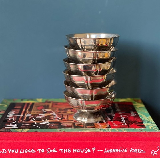 Image 1 of Set of 6 vintage butterfly dessert cups