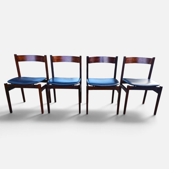 4x Gianfranco Frattini Stuhl Cassina 1960er Jahre Italien Palisanderholz Wunderschöne Stühle, entworfen von (photo 11 of 12)