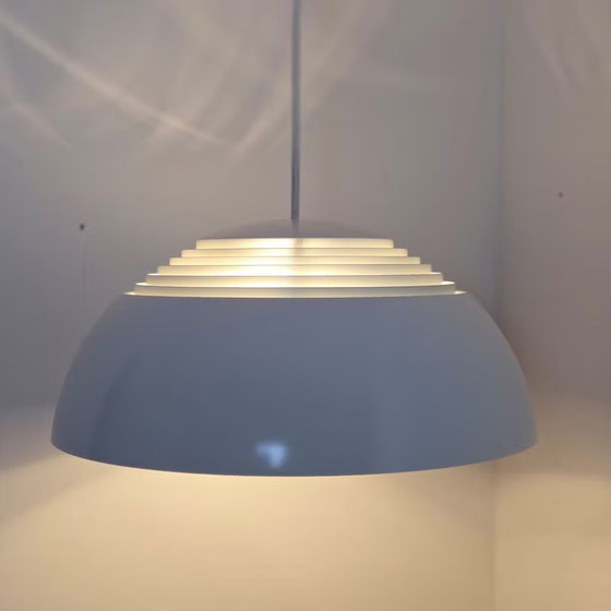 Louis Poulsen AJ Royal, Danish pendant lamp, Arne Jacobsen, 1950, Metal, White, Scandinavian (photo 4 of 17)
