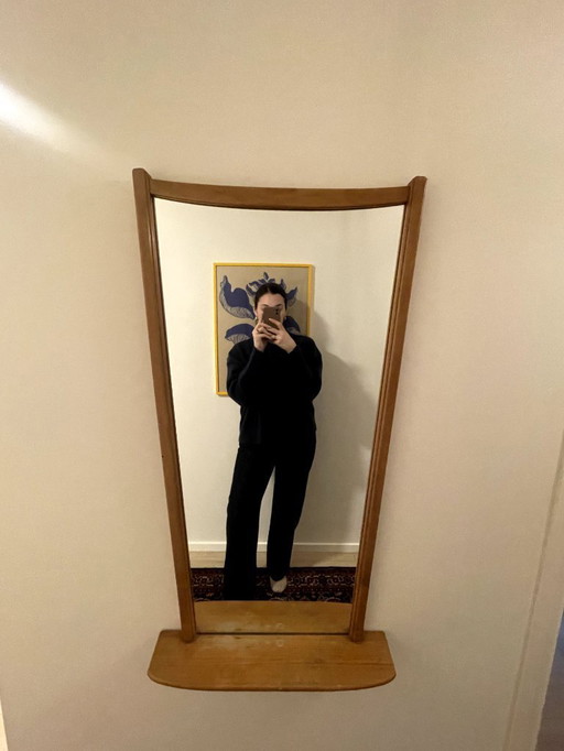 Mid century wooden mirror, cira 1956