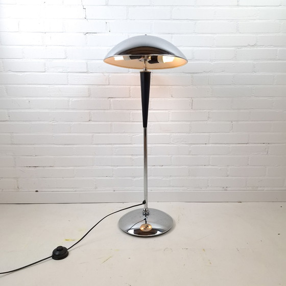 Vintage Floor lamp Mushroom Bauhaus Style, Floor lights, Chrome, Metal, Silver (photo 2 of 11)