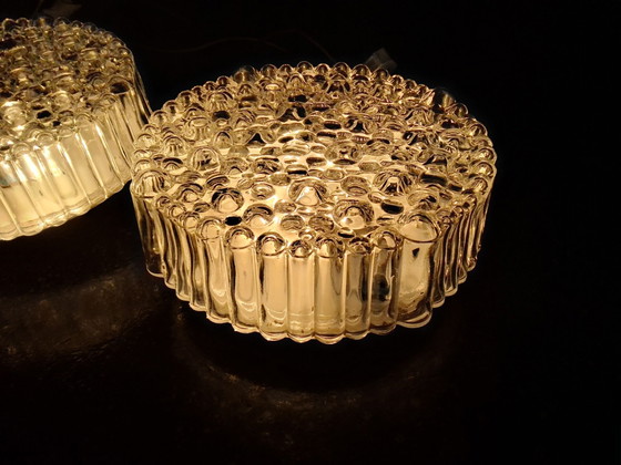 2 Vintage "bubble" glass ceiling or wall lights; Helena Tynell 1960s – Glashütte Limburg, Metal (photo 14 of 15)