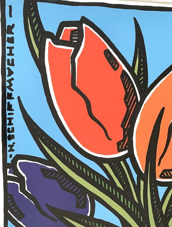 Henk Schiffmacher (1952) - Hollandse Tulpen – Litho's & Zeefdrukken, Papier (photo 2 of 5)