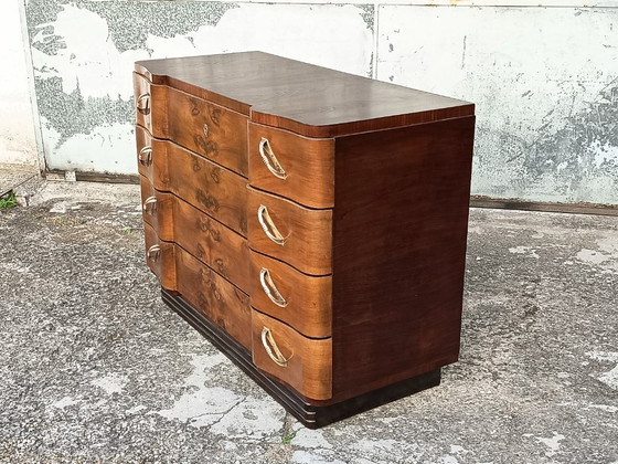 Image 1 of Como Art-Deco-Design in Nussbaum und Mahagoni