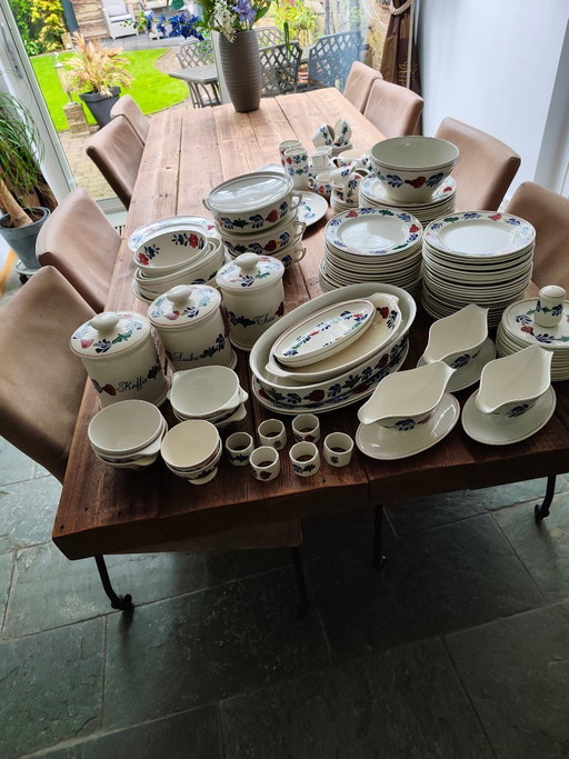 Service de table Boerenbont avec horloge