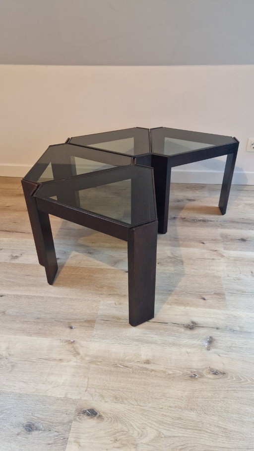 Juego de mesa auxiliar de Porada Arredi, Italia (años 70)