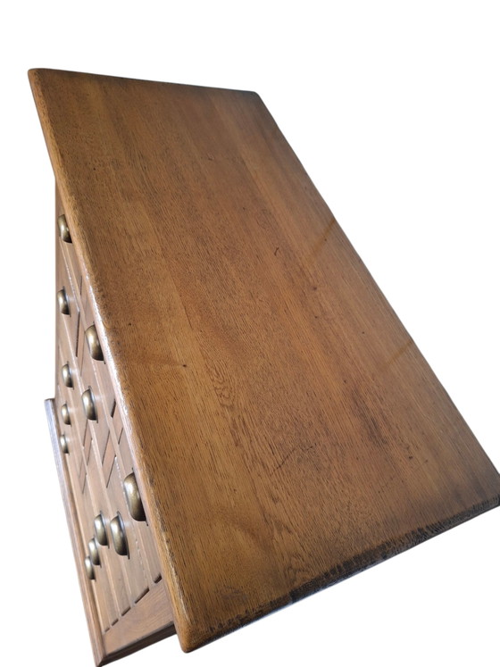 Commode de style campagnard, armoire d'apothicaire, classeur, dimensions 85x42cm et 122cm de hauteur. – Wood (photo 5 of 5)