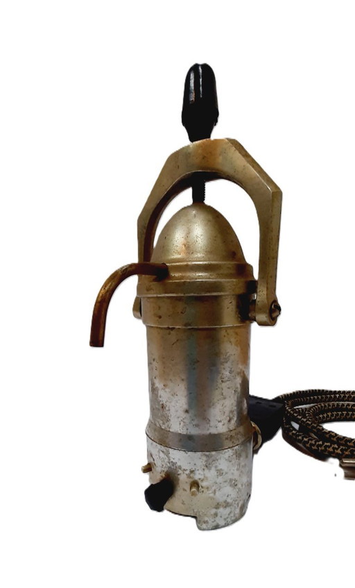 Caffettiera elettrica in alluminio vintage anni '70