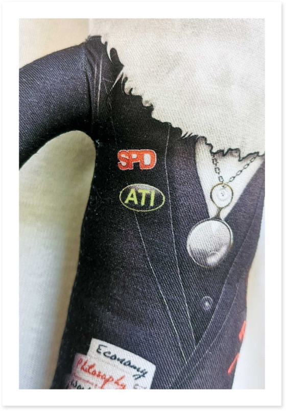 Image 1 of Karl Marx Gift | Handmade Art Doll | Marxist Gift | Philosopher Figurine | Academic Office Decor | Bookshelf Decor