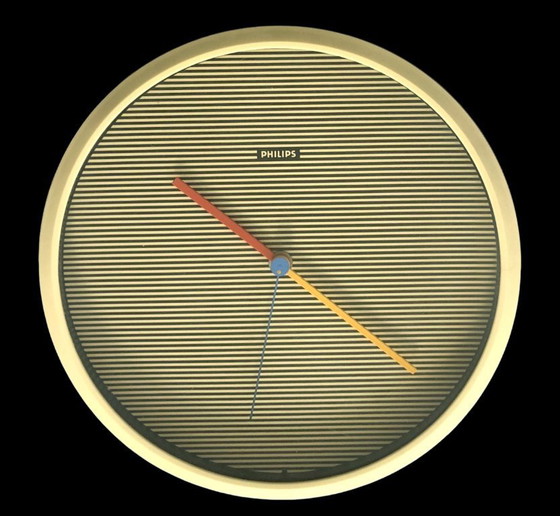 Image 1 of Vintage PHILIPS HR5882 wandklok – 25 cm – modernistisch design uit de jaren 70/80