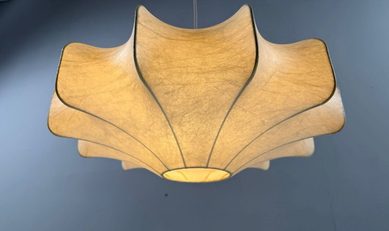Image 1 of Mid-century Cocoon pendant lamp by Friedel Wauer for Goldkant Leuchten, Germany, 1970s.