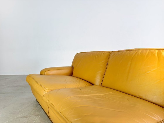 Image 1 of Originele Midcentury driezitsbank Arne Norell Mexico leer