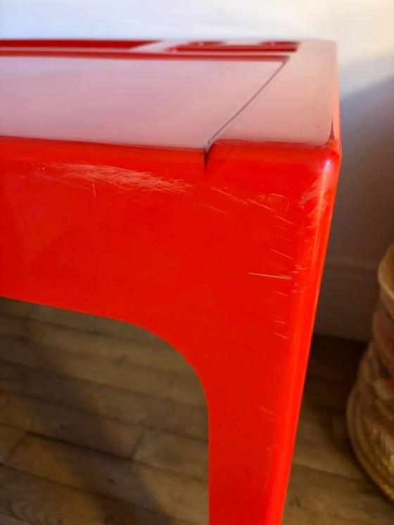 Ozoo Schreibtisch von Marc Berthier, rot, Roche Bobois, Kunststoff, Modern (Foto 9 von 9)