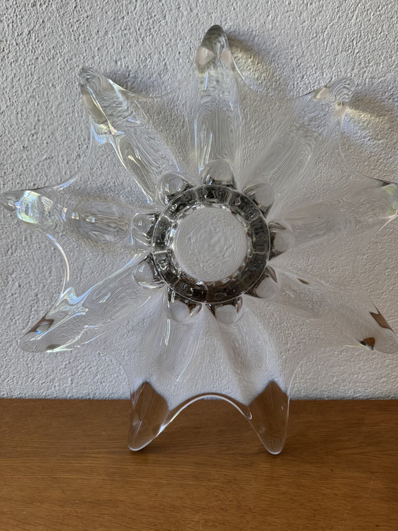 Image 1 of Large 60's star crystal bowl