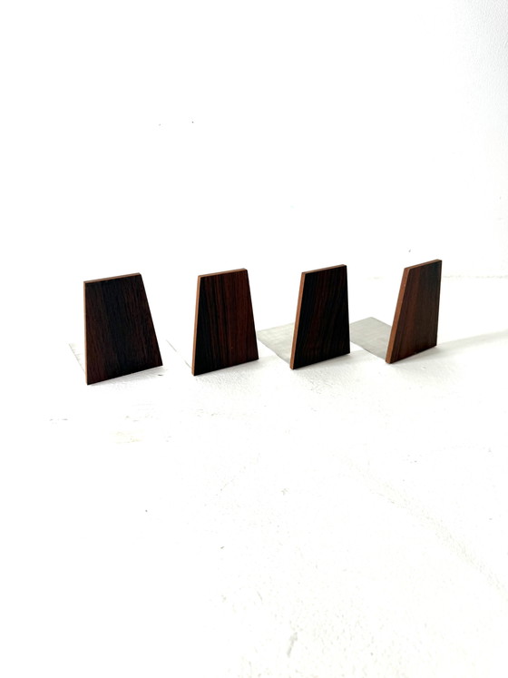 4 fermalibri vintage in palissandro, Kai Kristiansen '60 – Librerie, Wood, Metal (photo 3 of 5)