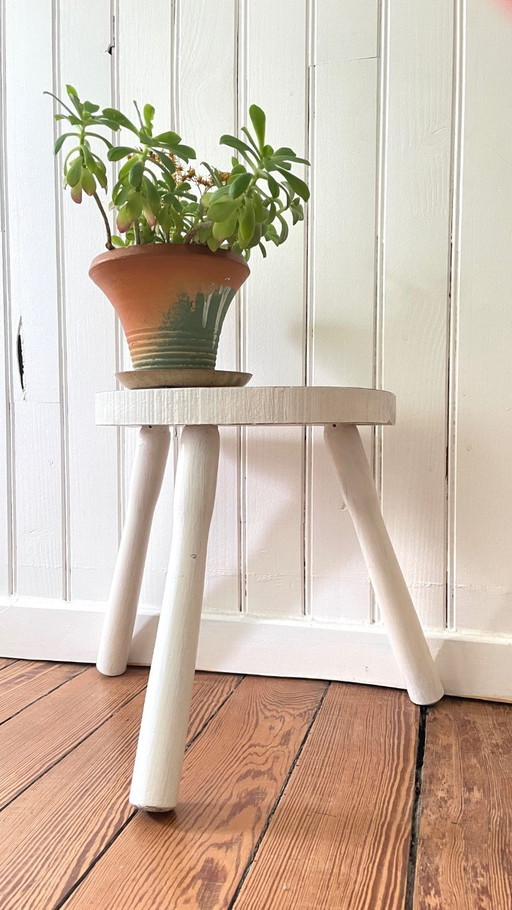 TABOURET Tripod White VINTAGE