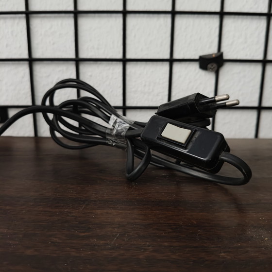 Image 1 of Vintage Chrome Space Age Table Lamp | Cylindrical Metal Design | 36 cm
