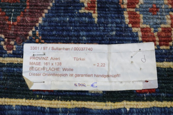 Image 1 of Originele handgeknoopte oude Kaukasische Azerbeidzjaanse kelim - 161 cm - 138 cm - Zeer Fijn