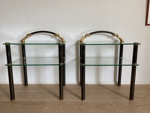 2x Hollywood regency nightstands