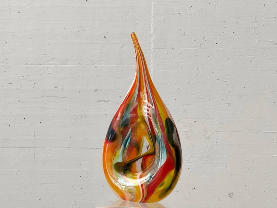 Image 1 of Mdina Glass Sculptural Studio Glass Vase / Bowl, Malta 1970s