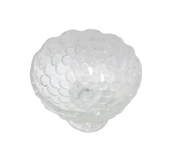 Image 1 of Vintage zware glazen kom op standaard