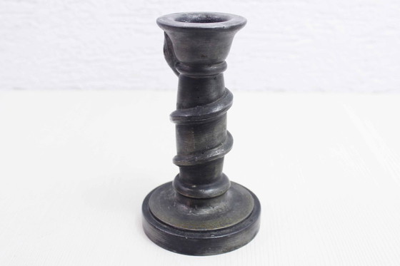 Image 1 of Schlangenleuchter aus Zinn im Jugendstil von J. Buchs, frühes 20. Jahrhundert