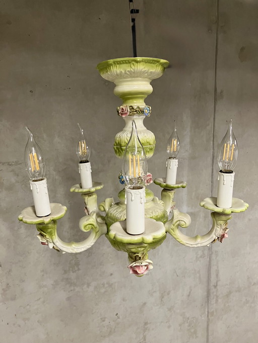 Porcelain Chandeliers / Chandeliers in Capodimonte Style