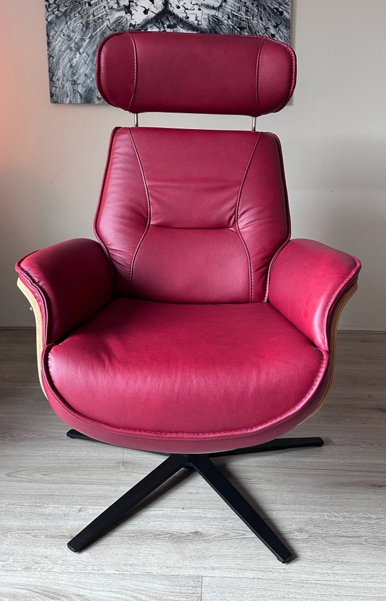 Musterring MR276 Design Sessel, Leder, Holz, Braun, Modern (Foto 6 von 12)