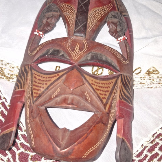 6 x Masques Africains 2 – Décorations murales, Wood (photo 7 of 12)