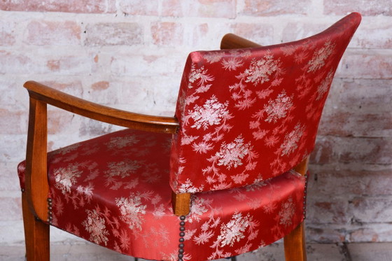 Ensemble de deux fauteuils Art déco restaurés, par Jules Leleu, Hêtre, France, années 1930 – Textile, Wood (photo 8 of 9)