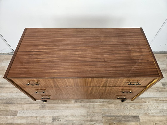 1960s Teak Three-Drawer Chest of Drawers – Wood (photo 4 of 15)