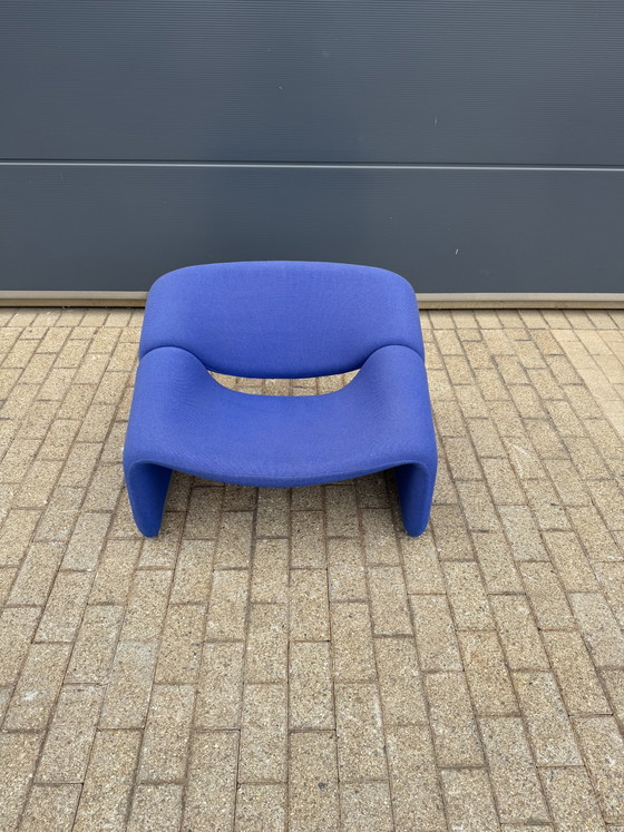 Image 1 of Artifort F598 Groovy armchair by Pierre Paulin, Bleu électrique