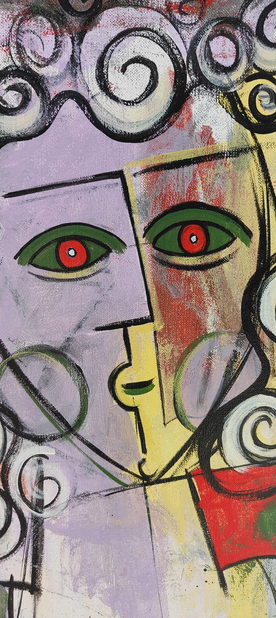 Image 1 of Ludo Huys, artista belga in stile Picasso.