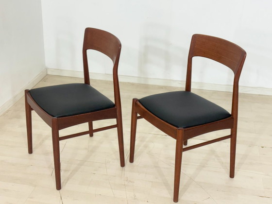 Image 1 of 2 sedie Henning Kjarnulf / sedie da pranzo in teak / sedie da cucina vintage