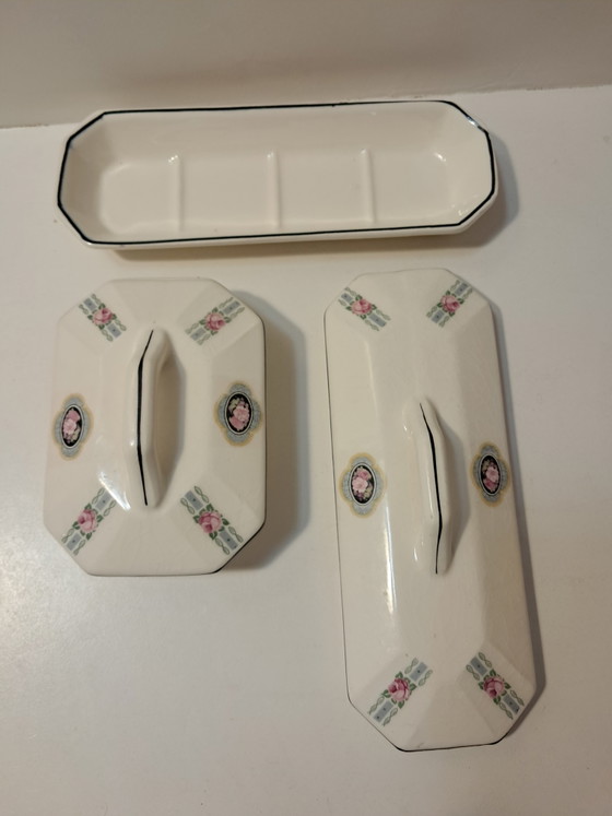 Set da toilette antico Ditmar Urbach - Portasapone e portapettine (Art Déco, anni '20/'30 - Produttore (photo 9 of 10)