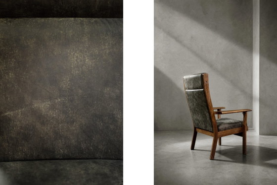 Image 1 of Vintage Mid-Century Danish Modern Model GE-181-A Armchair by Hans J. Wegner for Getama, 1950s