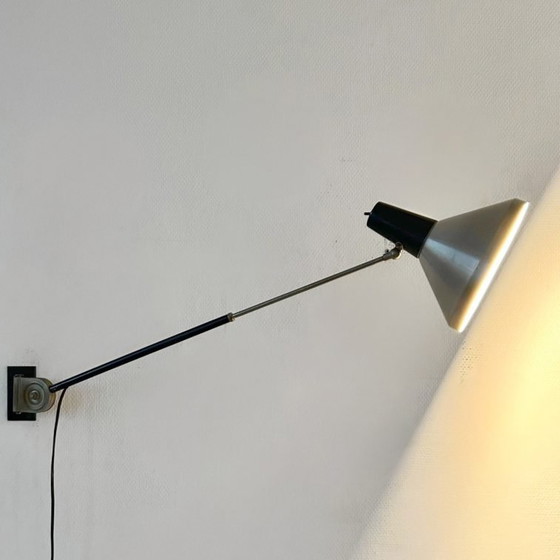 Image 1 of Lampada da scrivania telescopica vintage di metà secolo, lampada da parete Busquet Hala anni '50