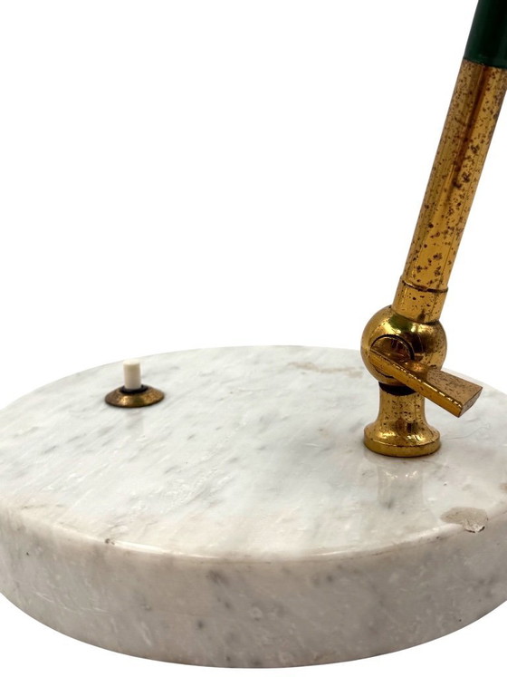 Image 1 of Mid-century green table lamp, Stilux Milano Italy, 1960s