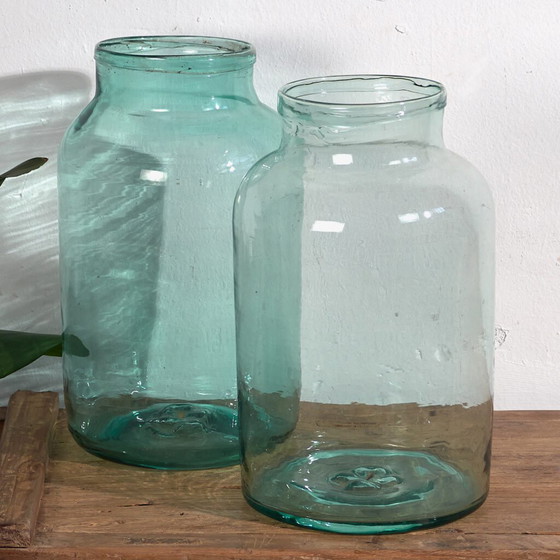 Große antike Flaschen (ca. 1920). 2er-Set #40 – Gläser & Karaffe, Glass (photo 4 of 10)