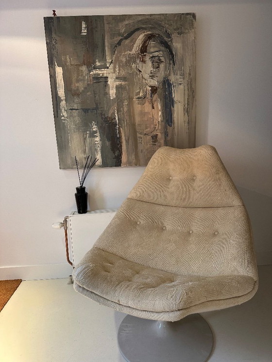 Image 1 of Geoffrey D. Harcourt para Artifort, dos sillones 591 con reposapiés (década de 1960)