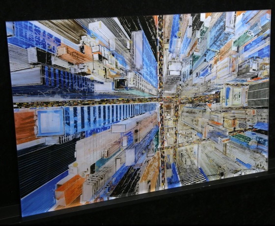 Image 1 of Gottfried Salzmann: "Manhattan Crossroads." UV print on plexiglass. Hand-signed, limited edition.