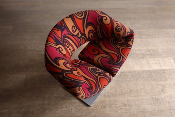 Image 1 of Pierre Paulin Ribbon-stoel in Jack Lenor Larsen Momentum-stof voor Artifort