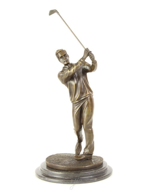 SCULTURA IN BRONZO DI UN GOLFISTA SCULTURA ARTISTICA STATUA DI LUSSO Decorazione unica per la casa