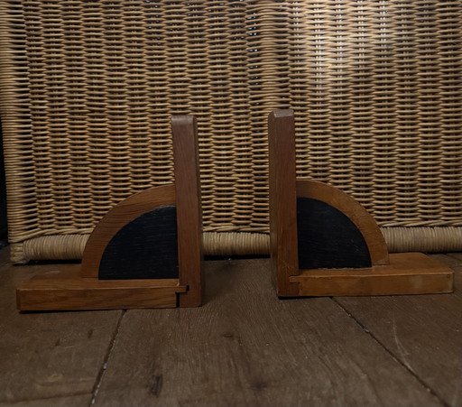 1 set di fermalibri Art Déco con testo e anno sul retro