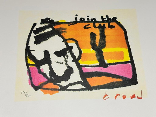 Serigrafia di Herman Brood "Unisciti al club"